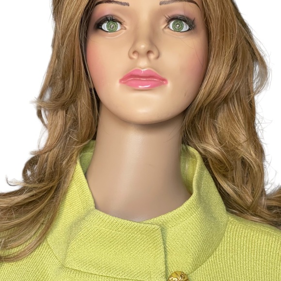 ST.JOHN COLLECTION Lime Green
Jacket with Animal Print Cuffs /skirt Size 8 - Picture 4 of 15